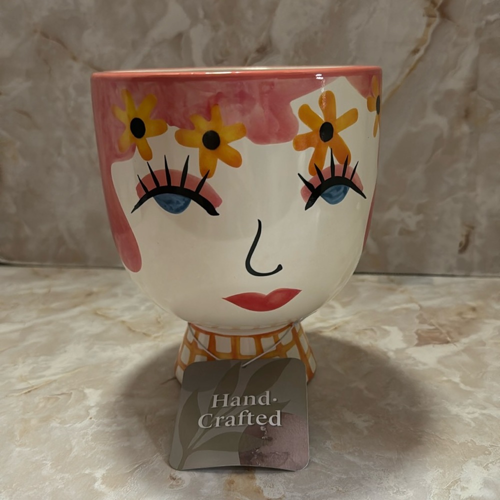 Hand painted ceramic vase by Winston Porter